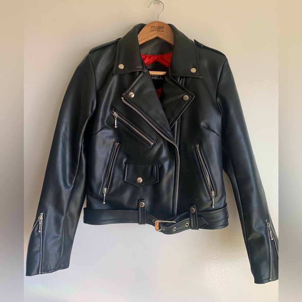 Straight To Hell Commando Vegan Leather Jacket